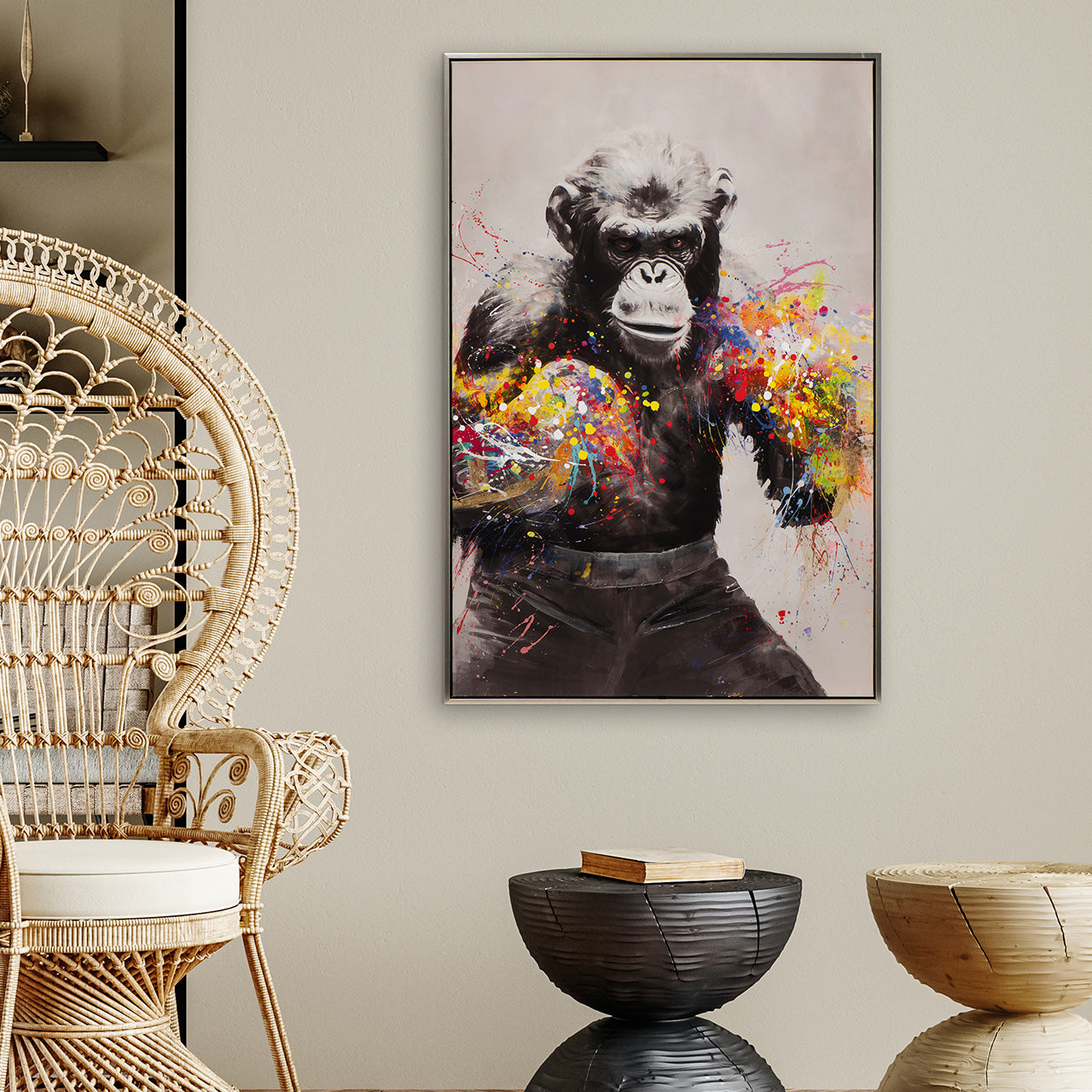 Gemälde Boxing Monkey