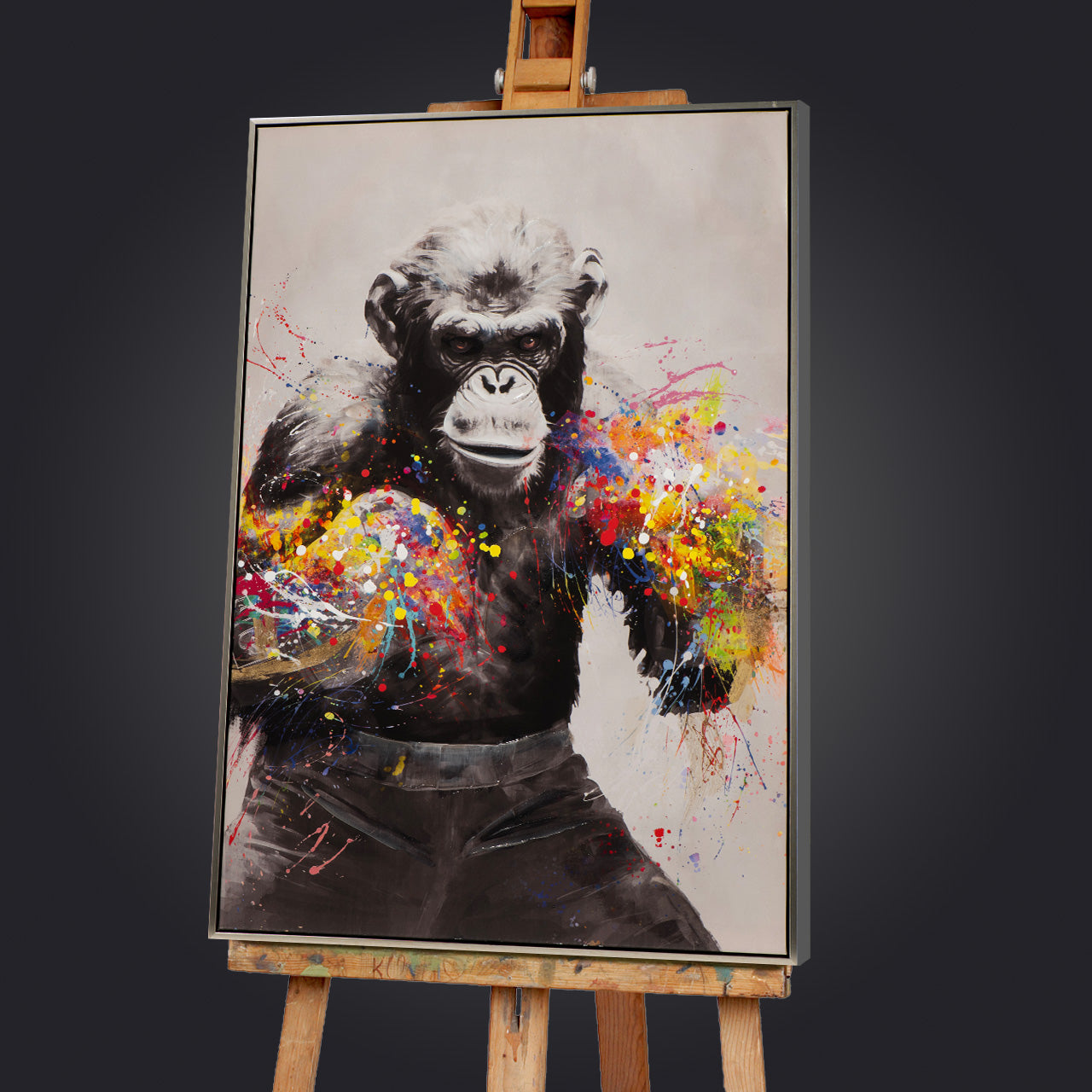 Gemälde Boxing Monkey