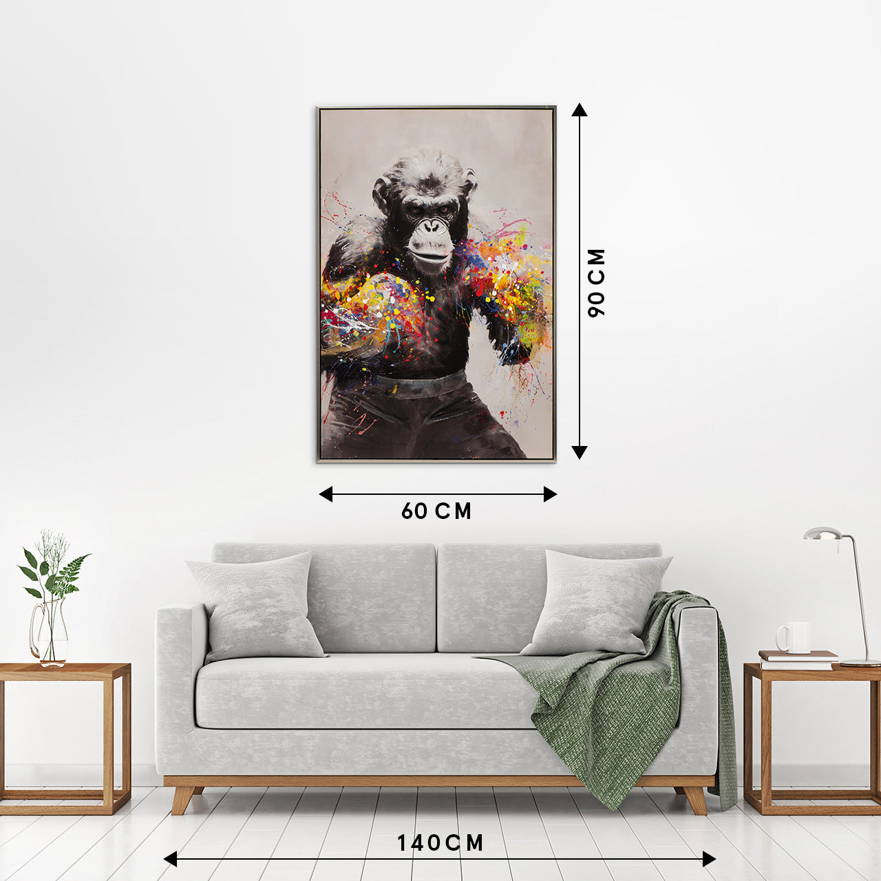 Gemälde Boxing Monkey