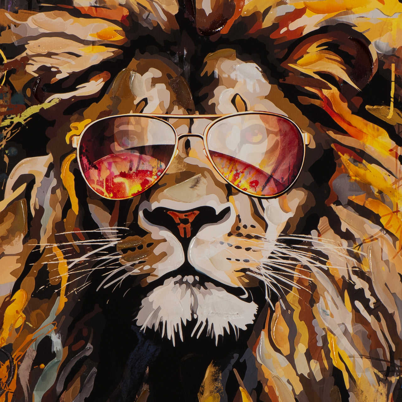 painting Cool Lion King