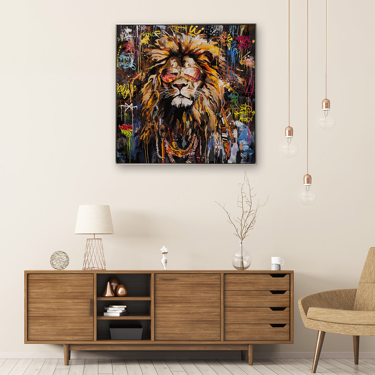 painting Cool Lion King