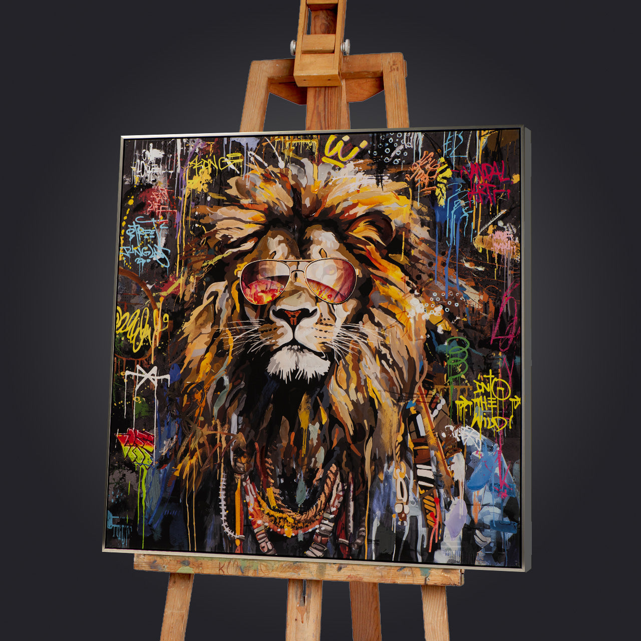 painting Cool Lion King