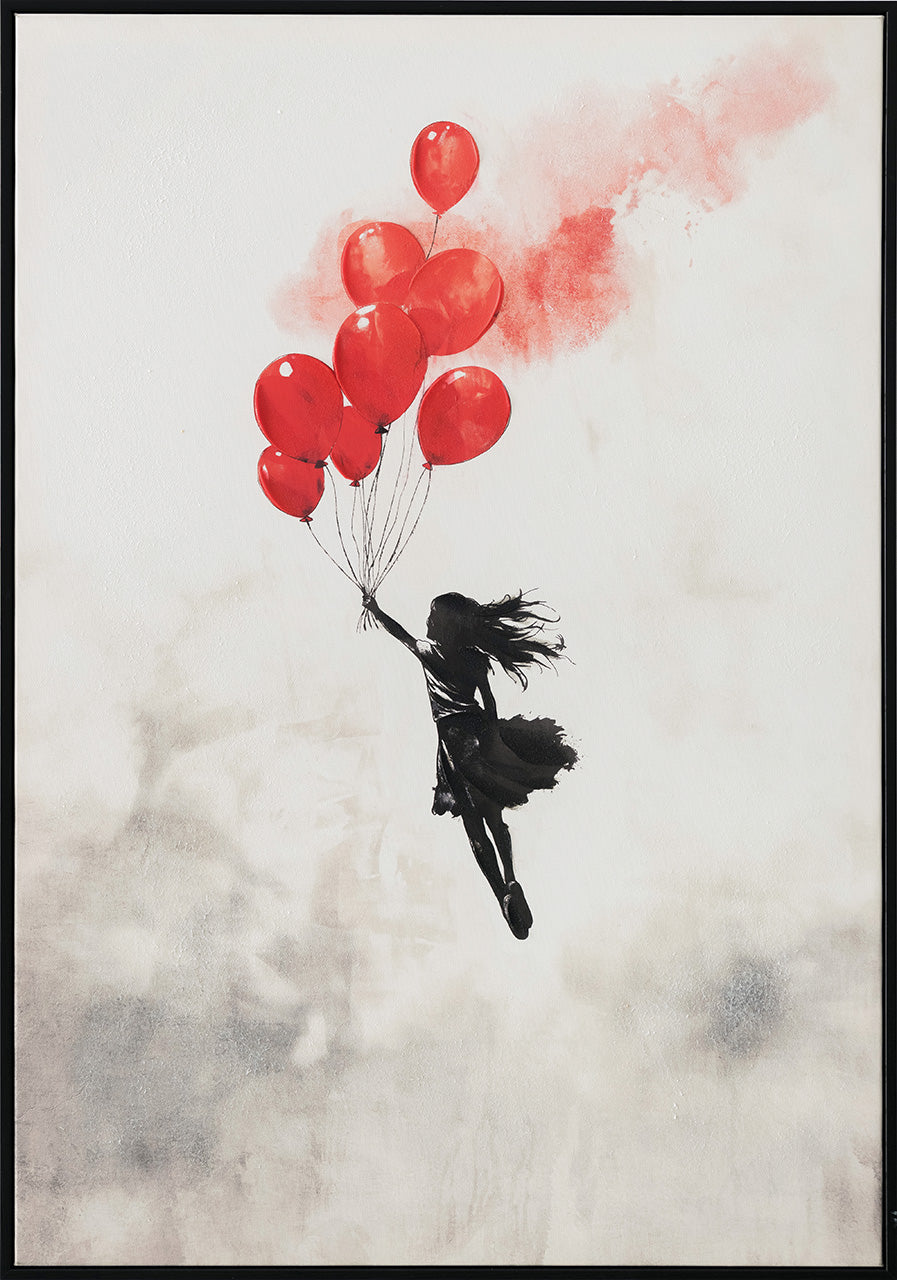 Gemälde Balloon Girl in the Sky