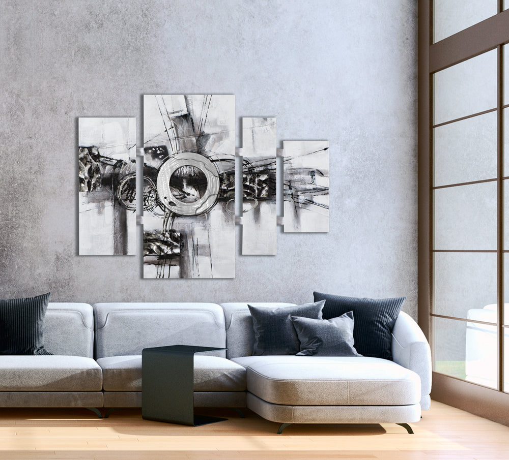 Gemälde Silberne Weltraumirritation