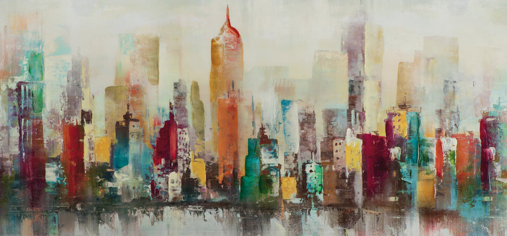 peinture Skyline colorée