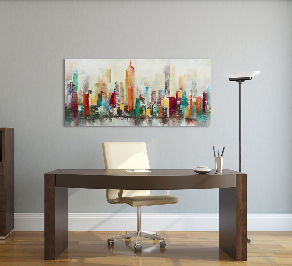 peinture Skyline colorée