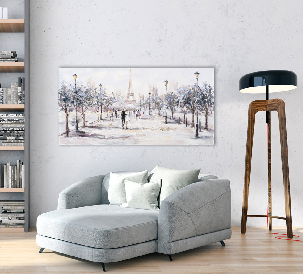 Gemälde Spaziergang zum Eiffelturm