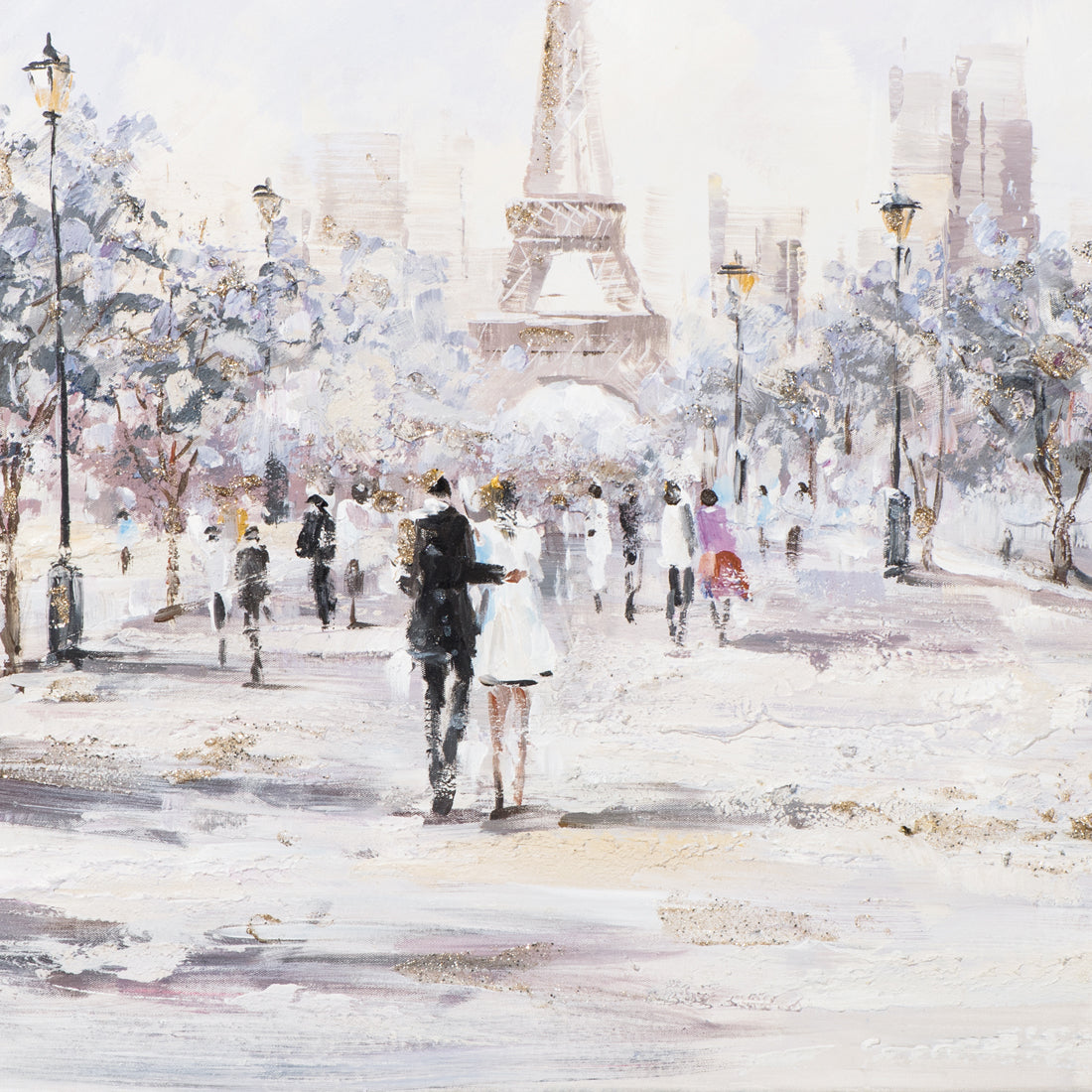 Gemälde Spaziergang zum Eiffelturm