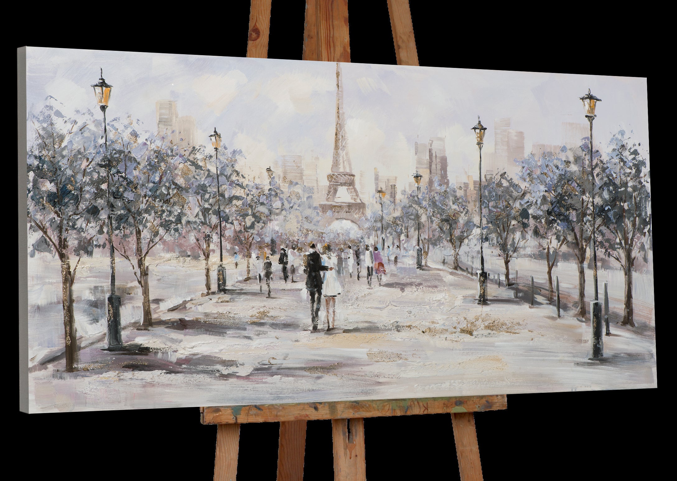 Gemälde Spaziergang zum Eiffelturm