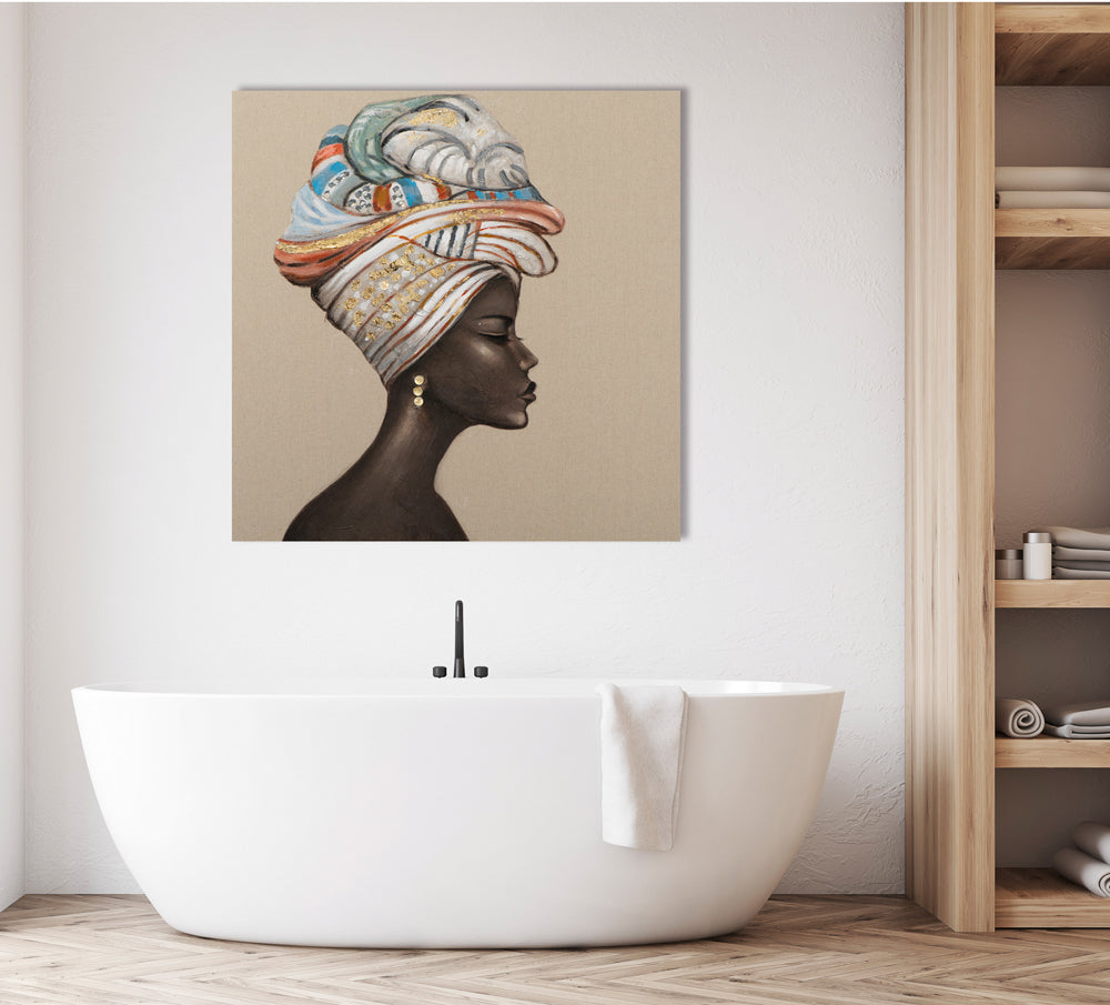 Beauty with colorful turban