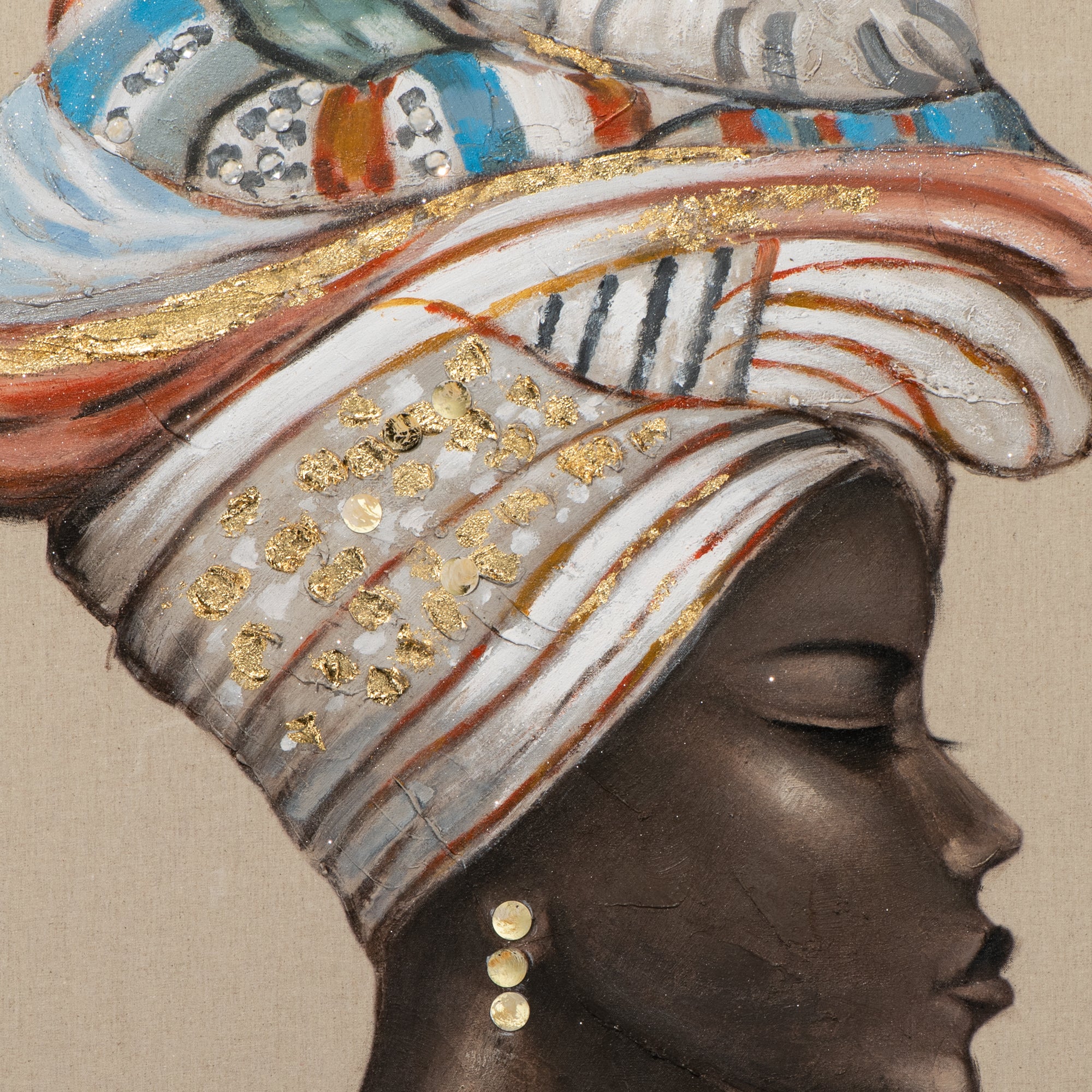 Beauty with colorful turban