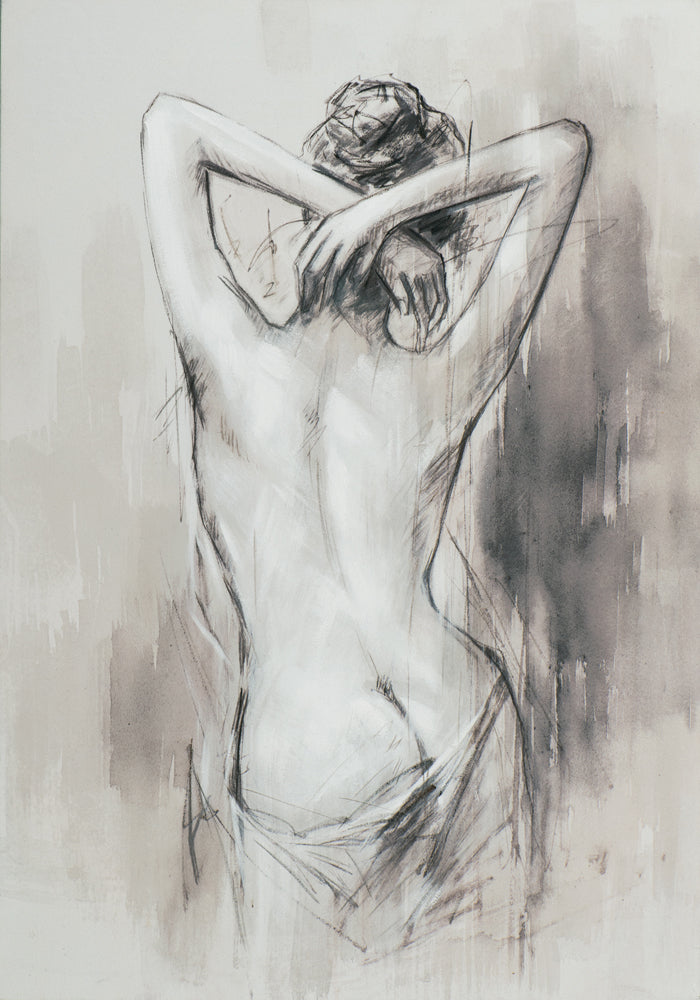 Painting Nude of a Beautiful Woman