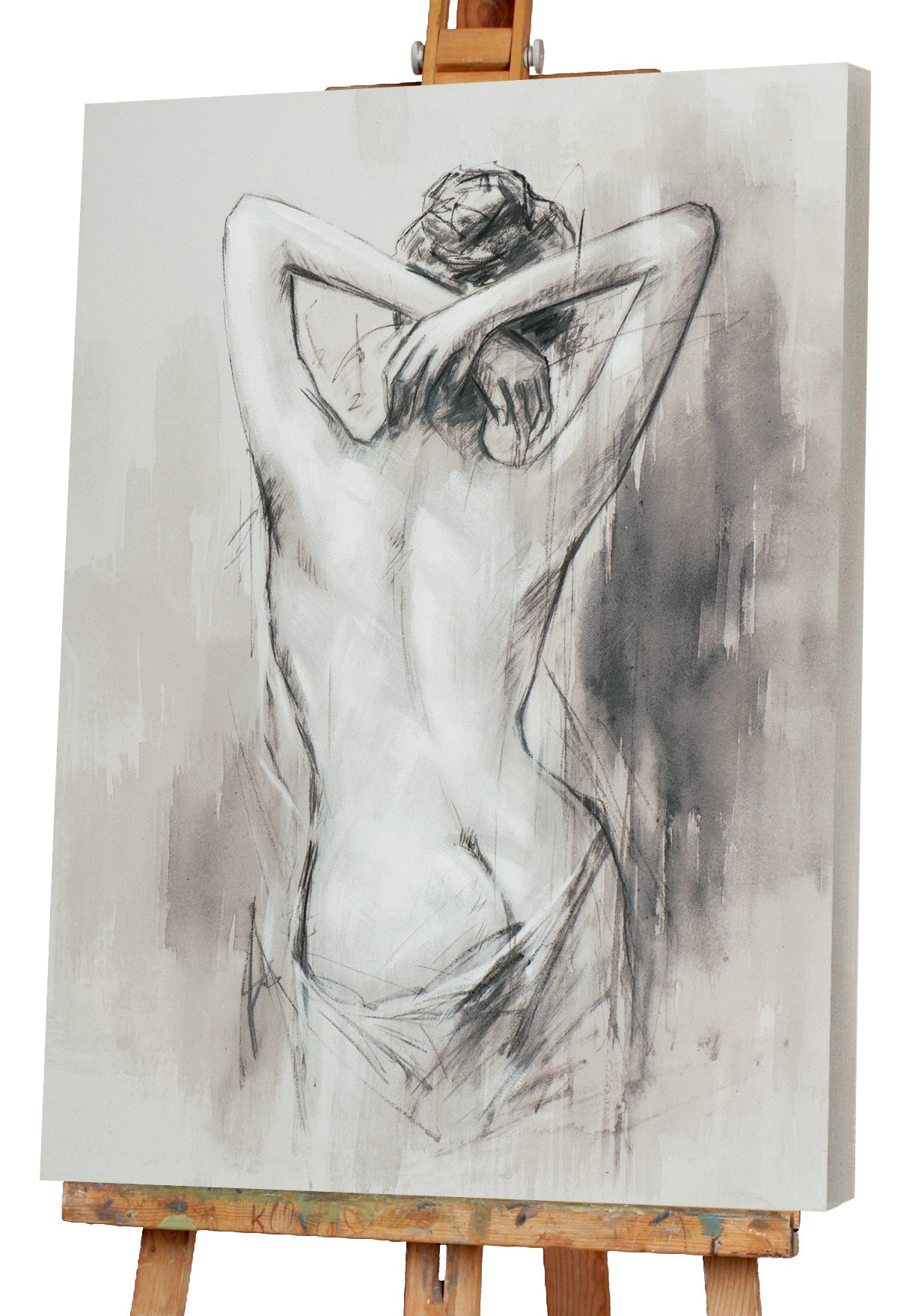 Painting Nude of a Beautiful Woman