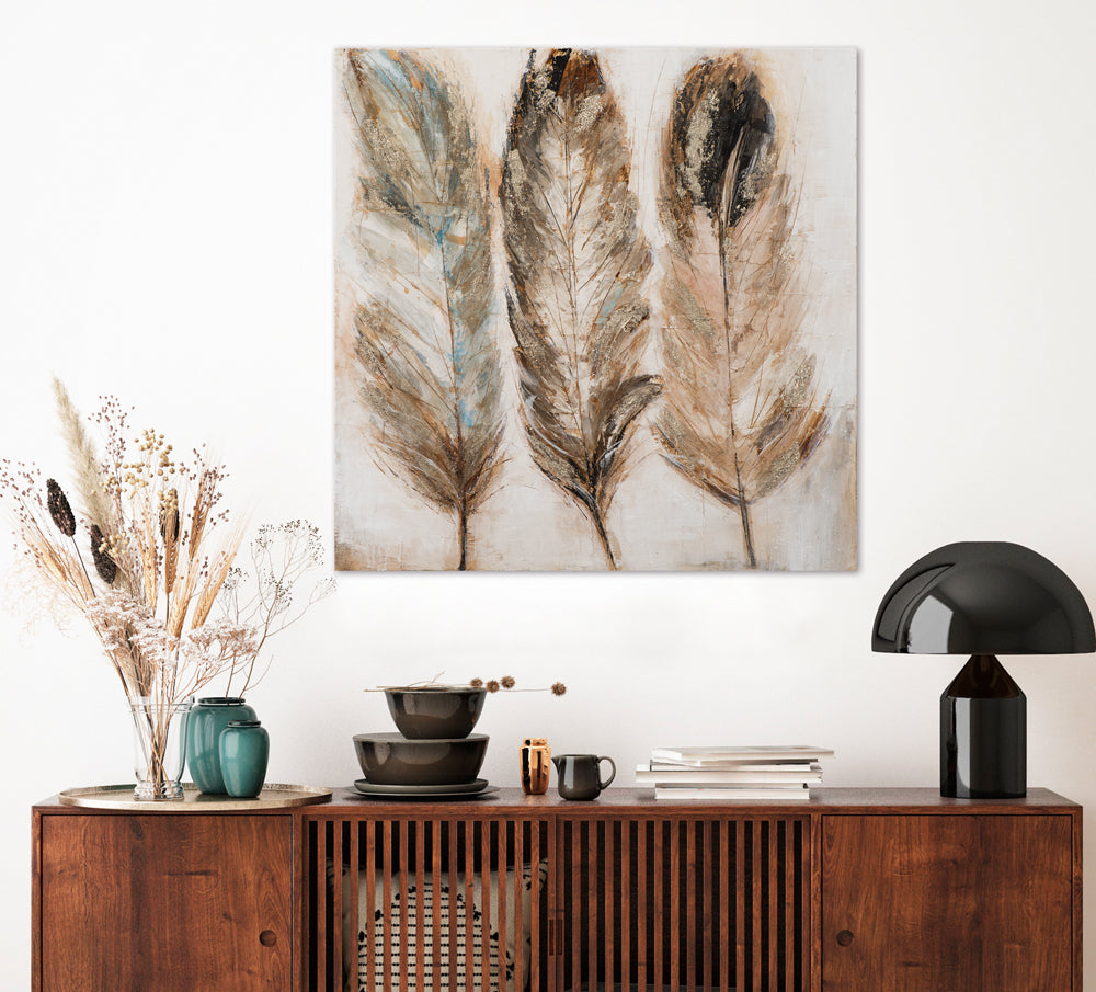 painting Three Beautiful Feathers