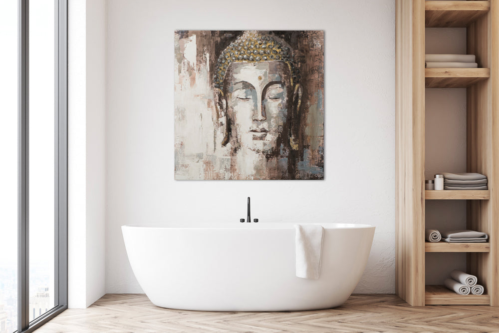 Painting Buddha with a narrow face