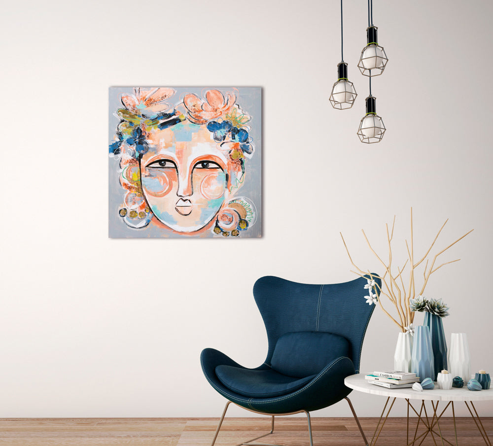 flower girl with a skeptical look