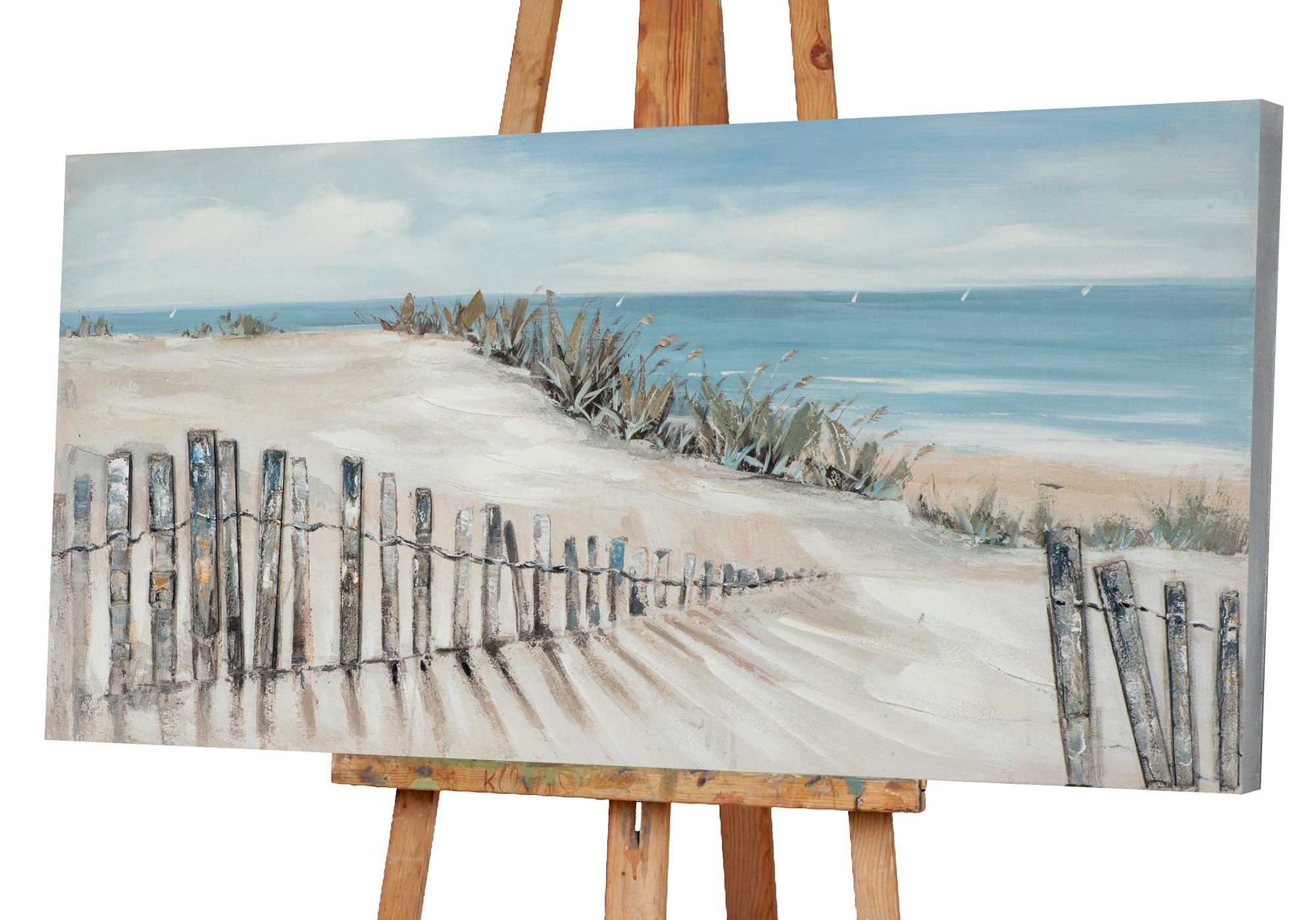 Promenade en peinture vers la plage