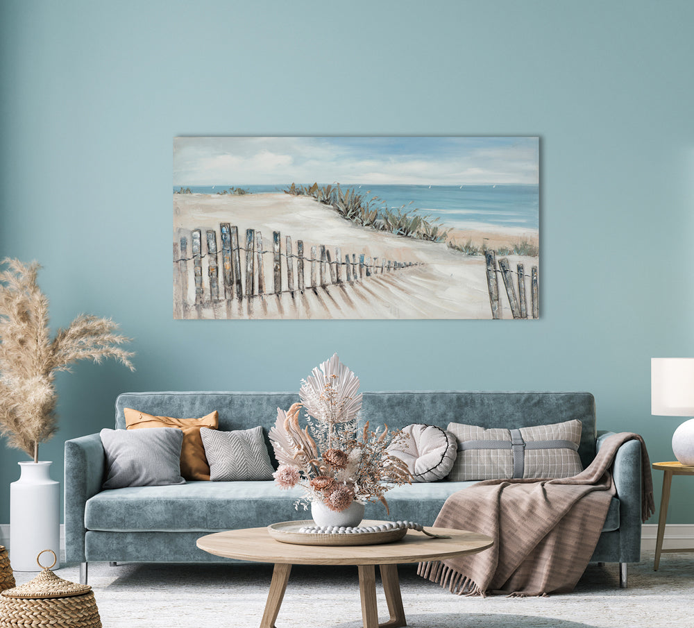 Promenade en peinture vers la plage