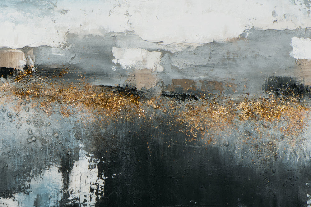 Painting Impression "Horizon" with golden accents