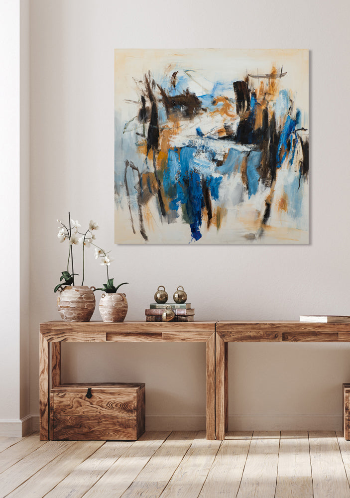 Gemälde Blaue Akzente