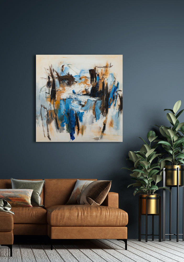 Gemälde Blaue Akzente