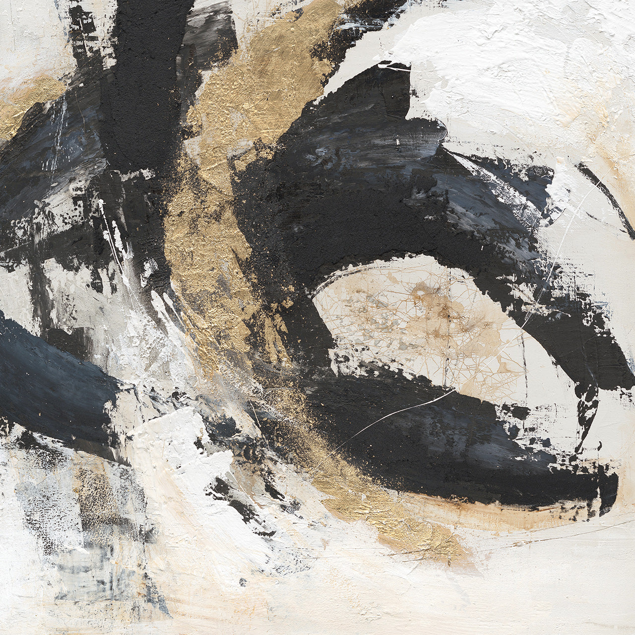 Gemälde Black & Gold Expression