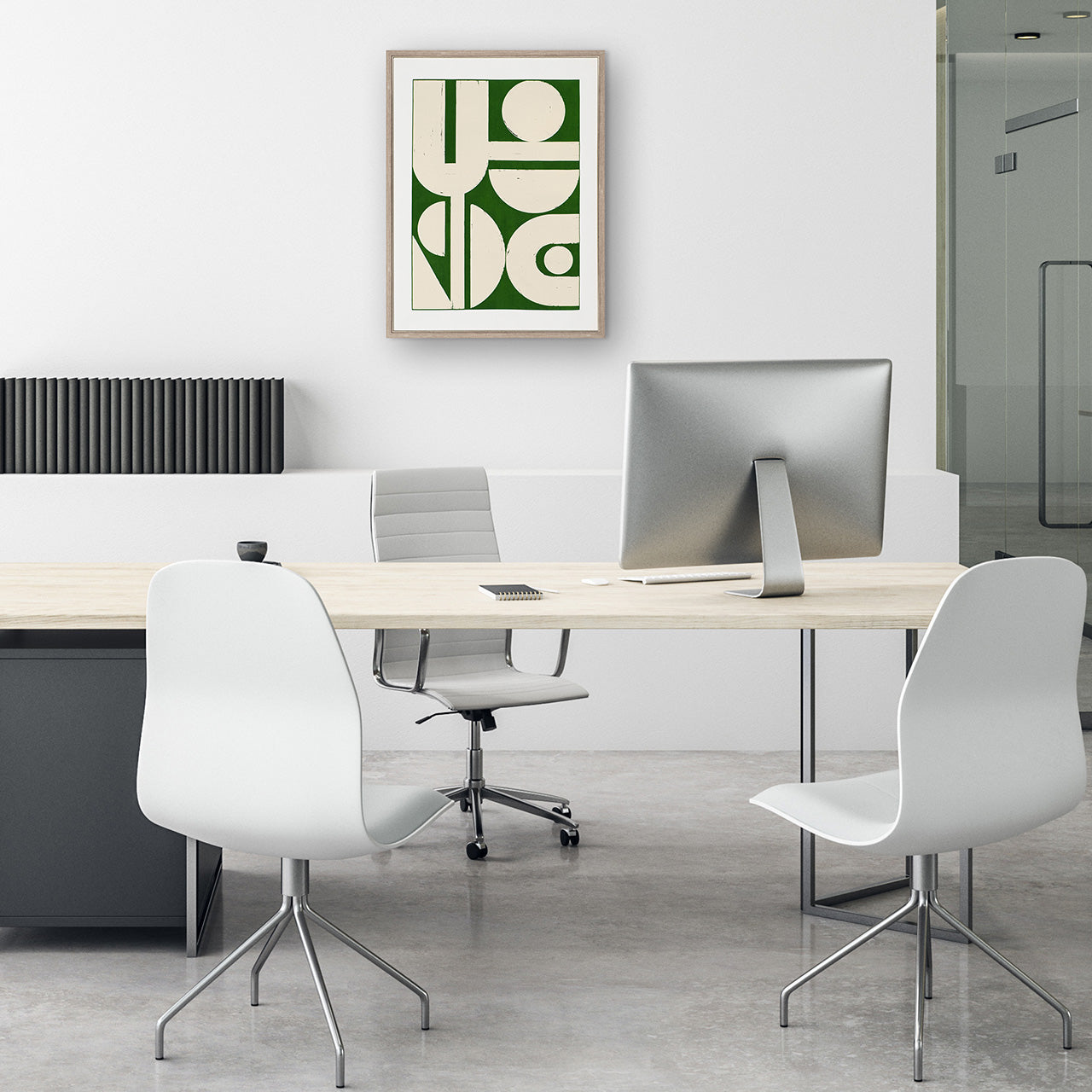 Gemälde Mid Centrury "Up"