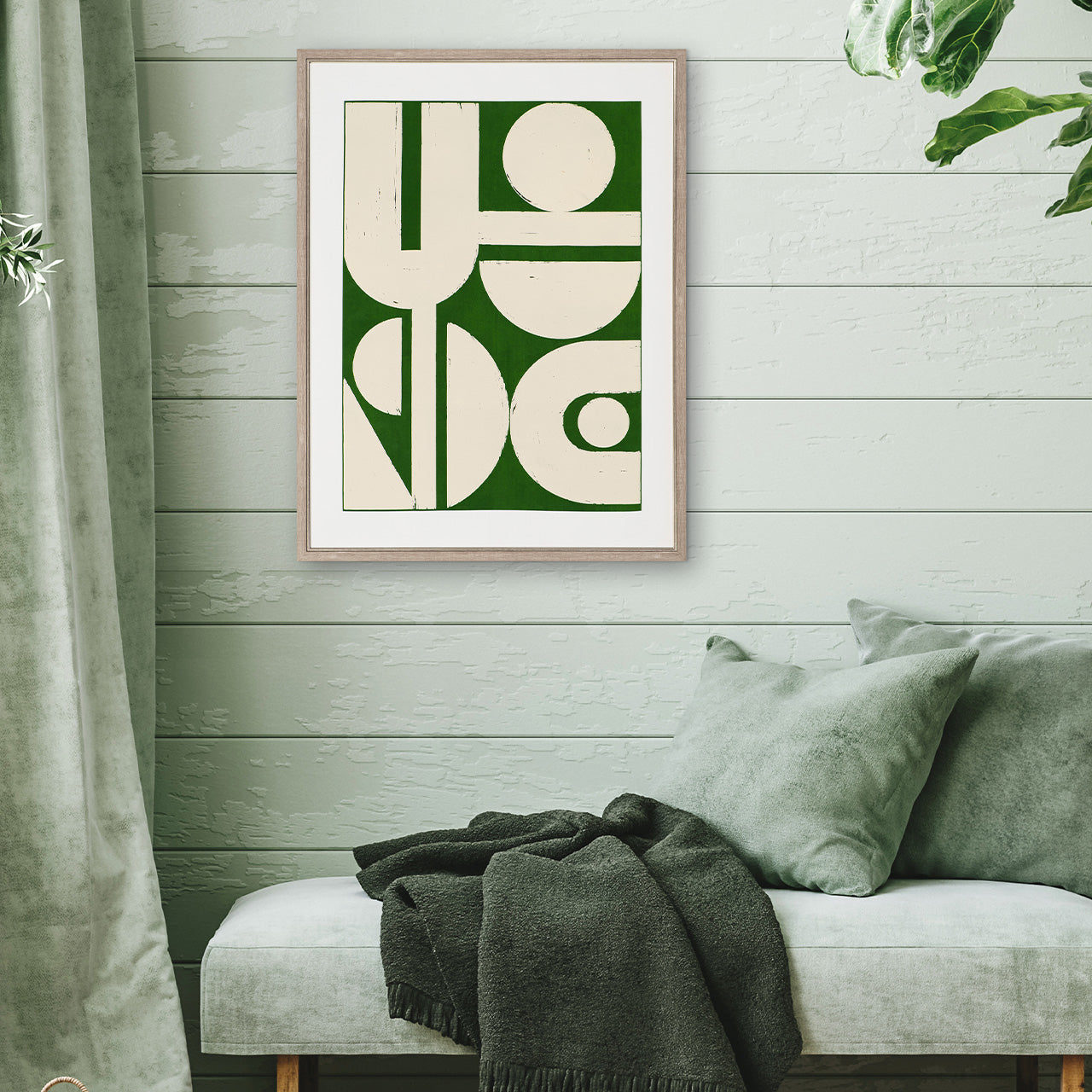 Gemälde Mid Centrury "Up"