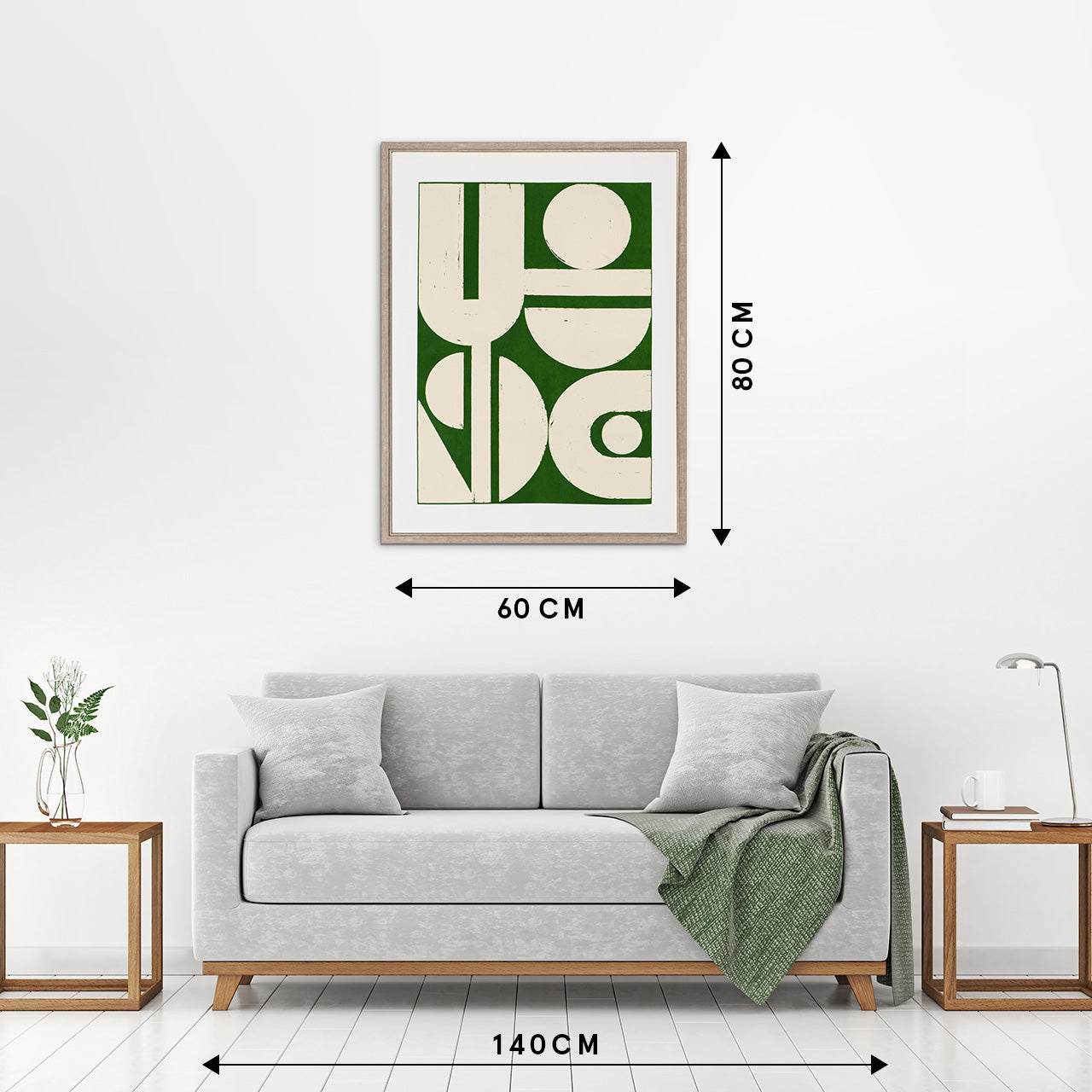 Gemälde Mid Centrury "Up"