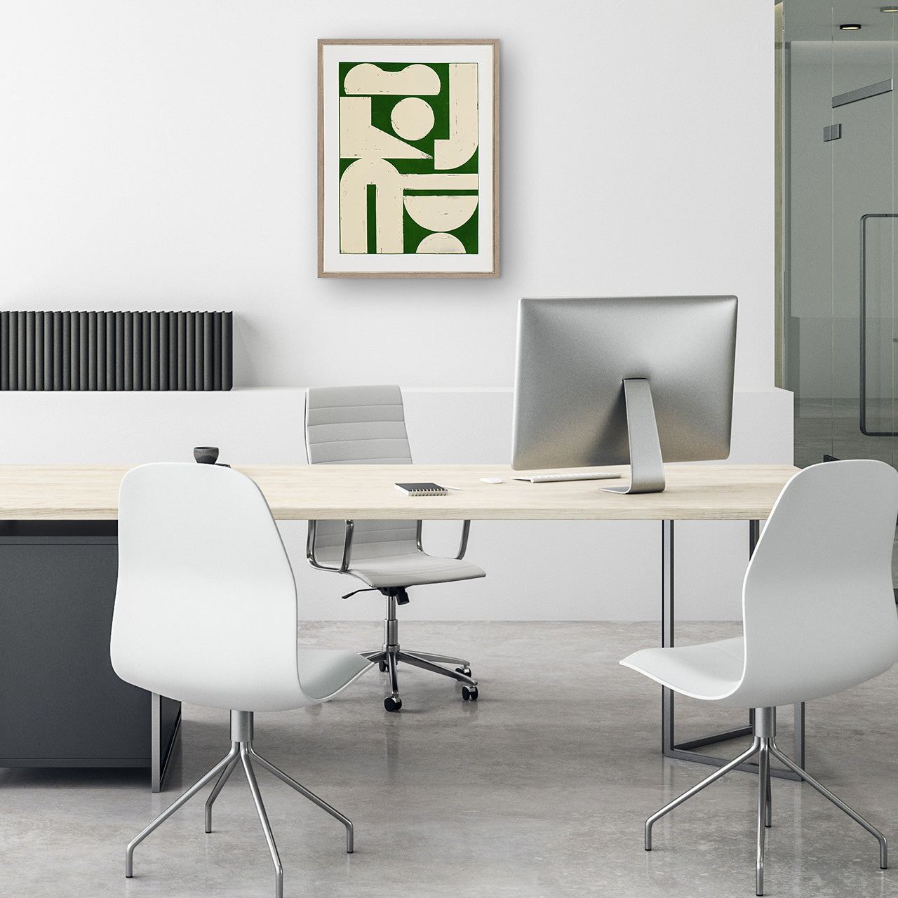 Gemälde Mid Centrury "Down"