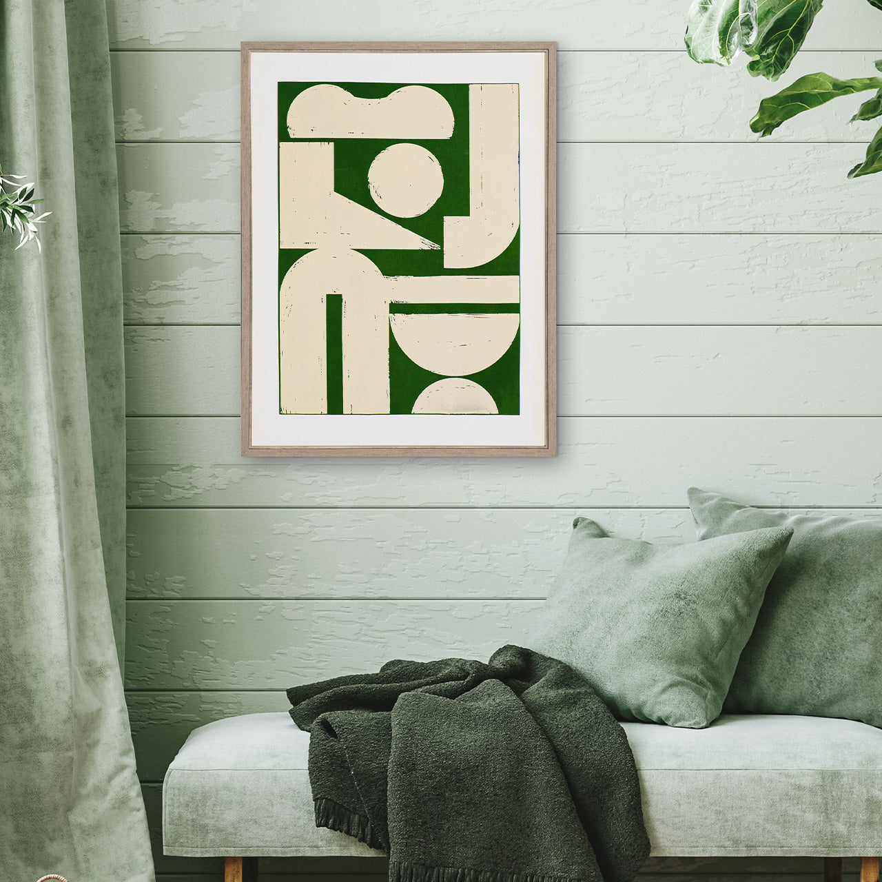 Gemälde Mid Centrury "Down"