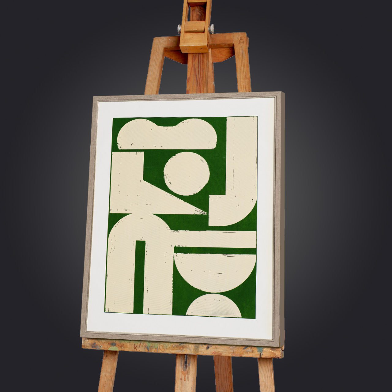 Gemälde Mid Centrury "Down"