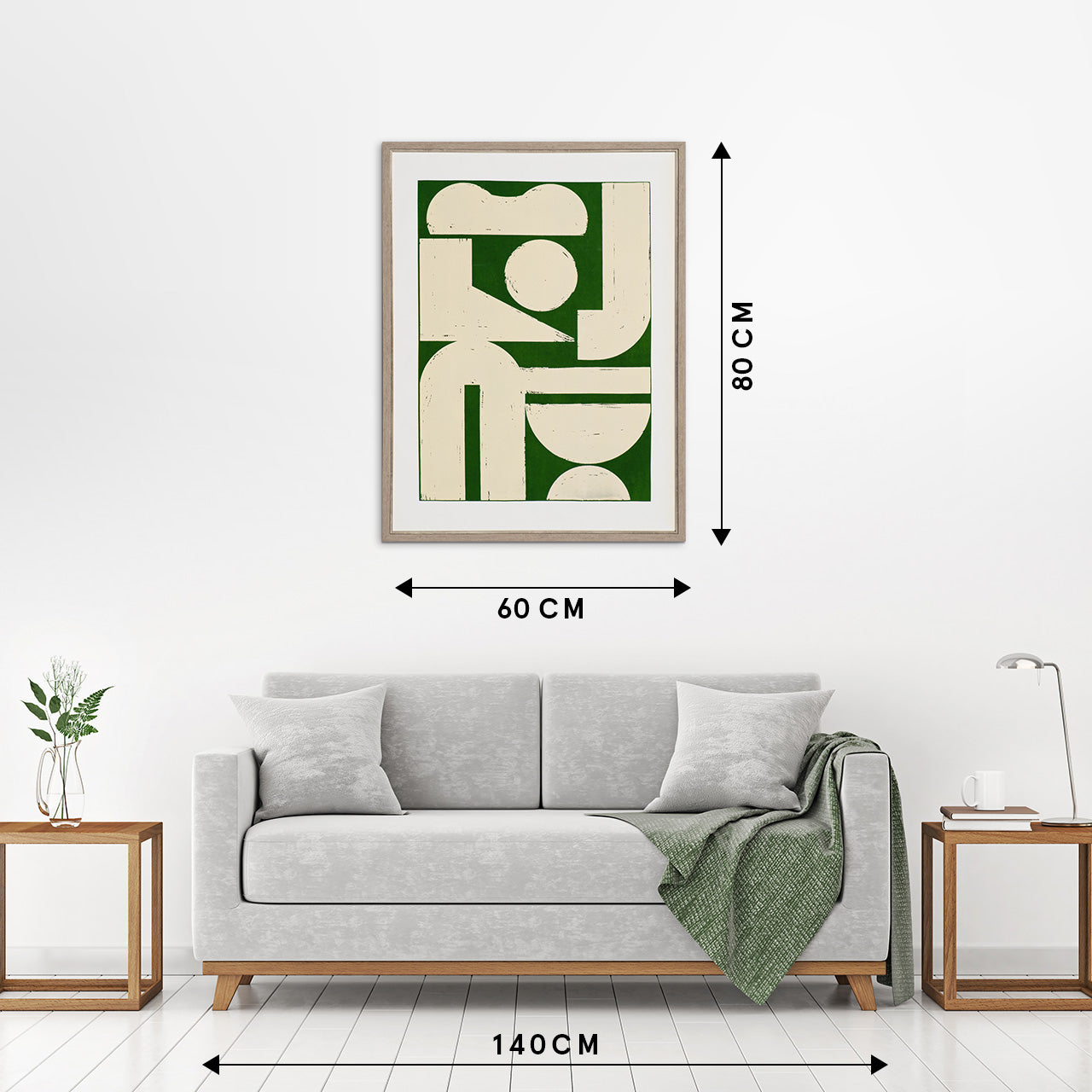 Gemälde Mid Centrury "Down"