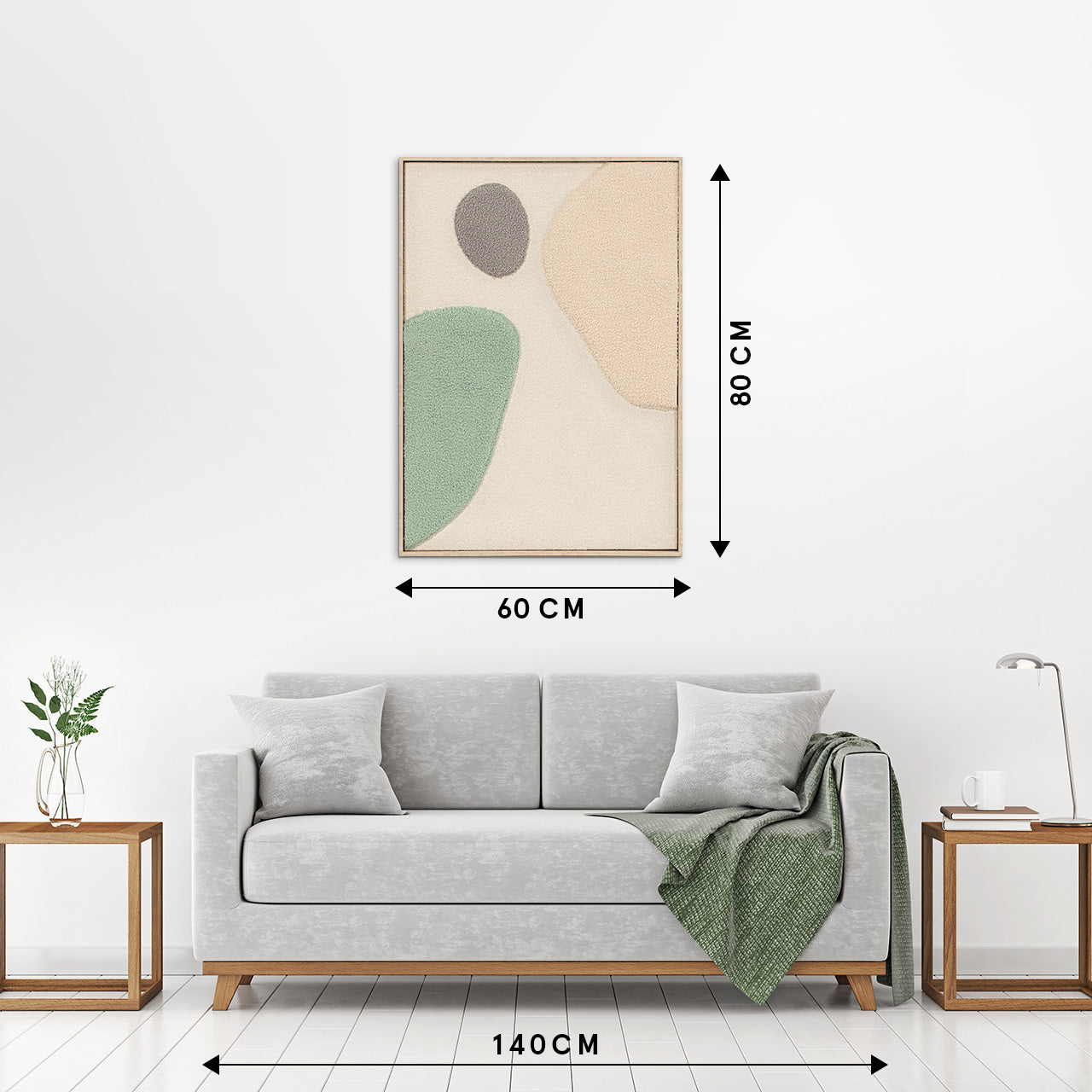 Mural Fluffy Moon Fields jade