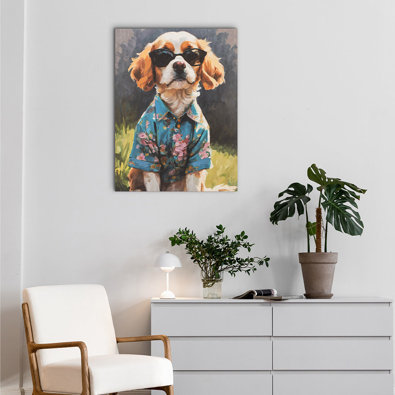 Painting Spring Time Spaniel