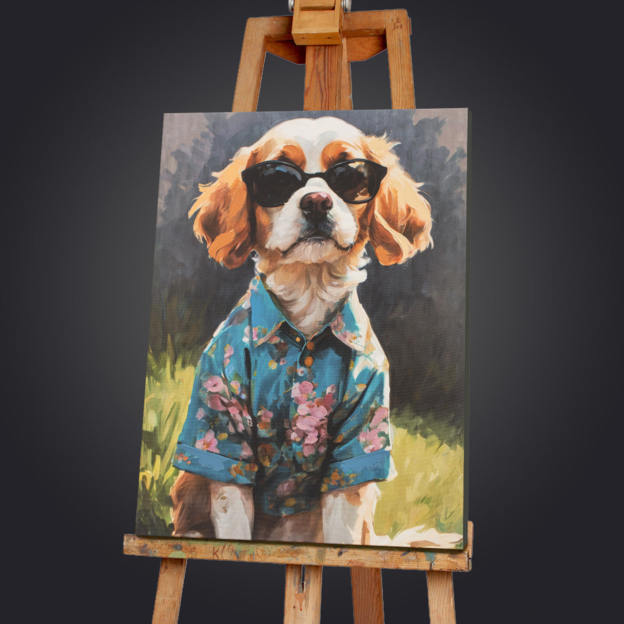 Painting Spring Time Spaniel