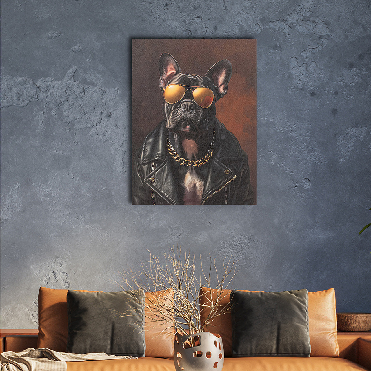 Peinture bouledogue rap