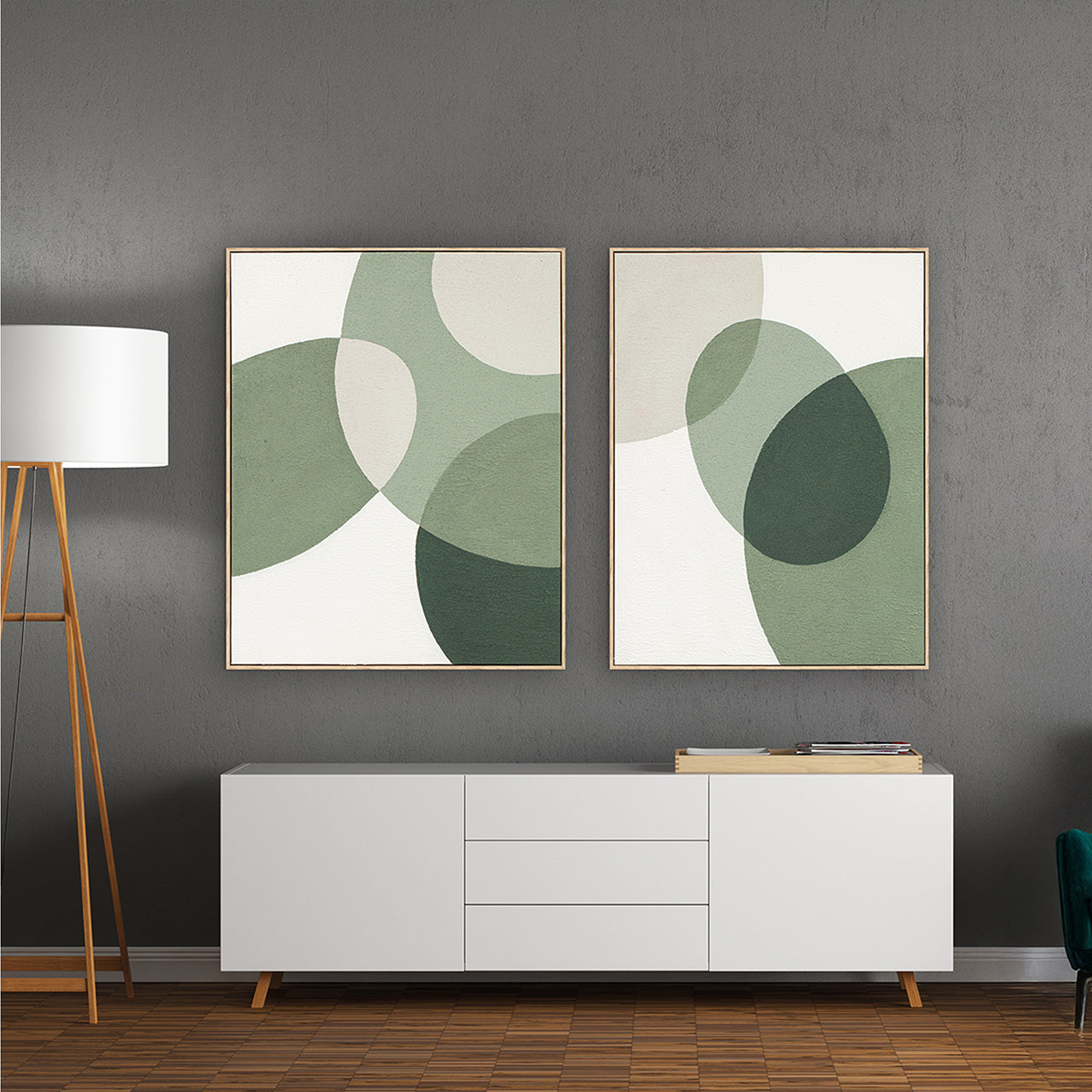 Gemälde Green Dots