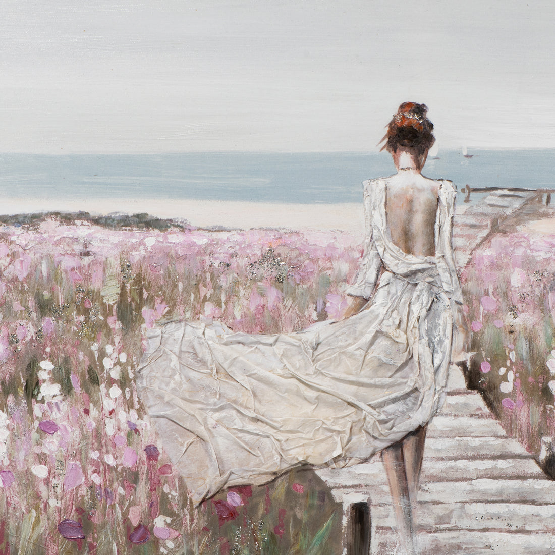 peinture La Belle sur la plage