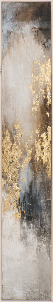 Gemälde Schlanke Farbkomposition mit goldenen Akzenten