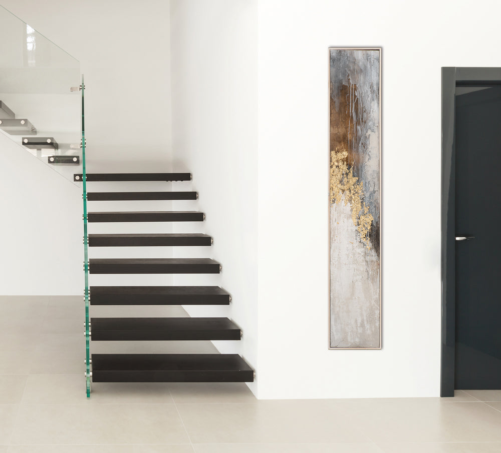 Gemälde Abstrakte Farbkomposition mit goldenen Akzenten