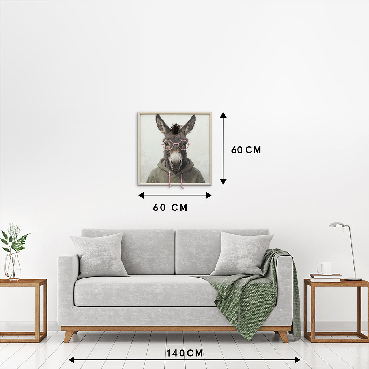 Gemälde Kunstfell Donkey Student