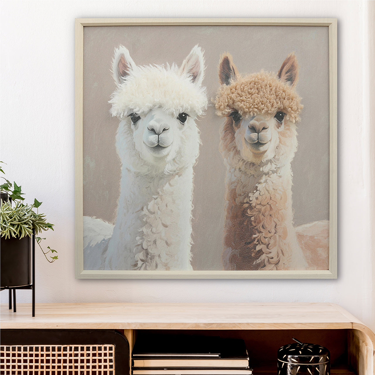 Gemälde Kunstfell Best Lama Buddies