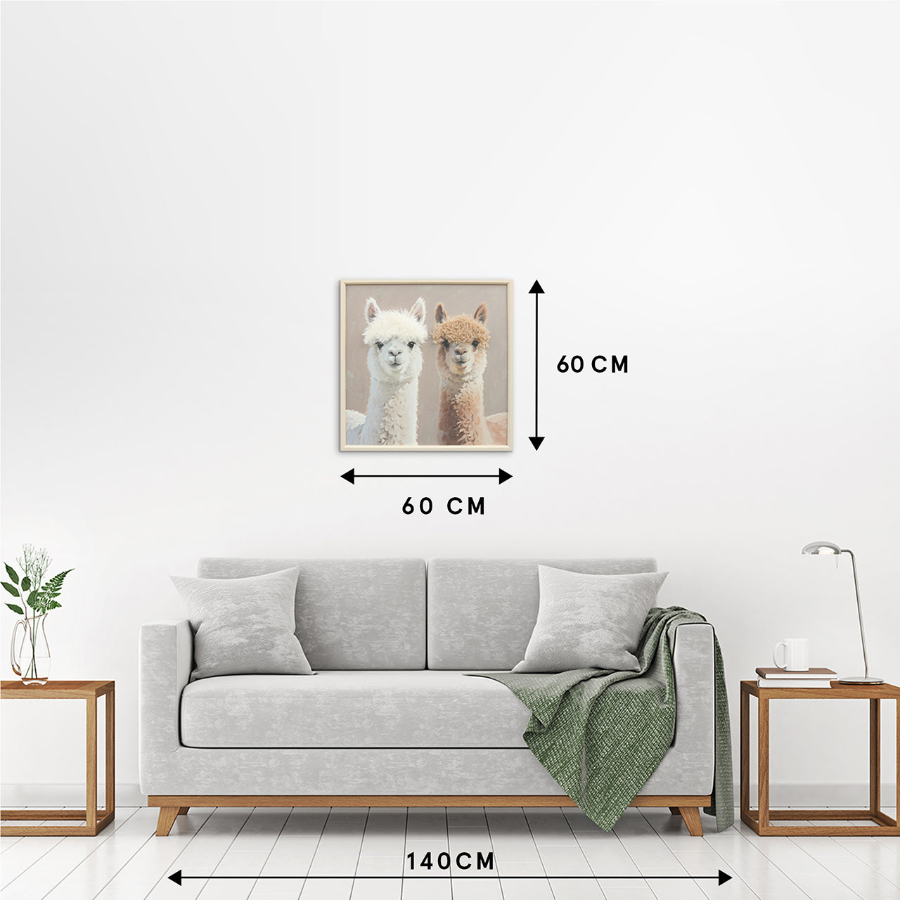 Gemälde Kunstfell Best Lama Buddies