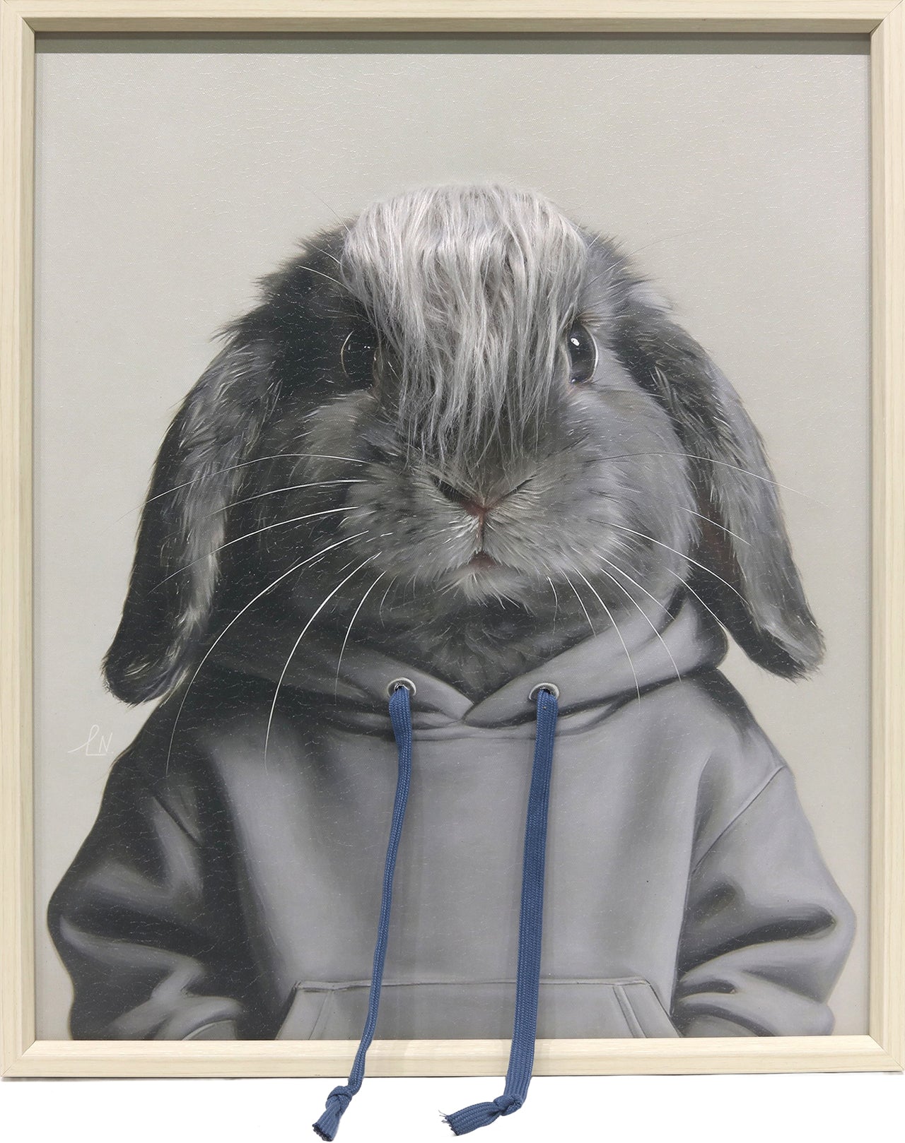 Gemälde Kunstfell Hoodie Bunny
