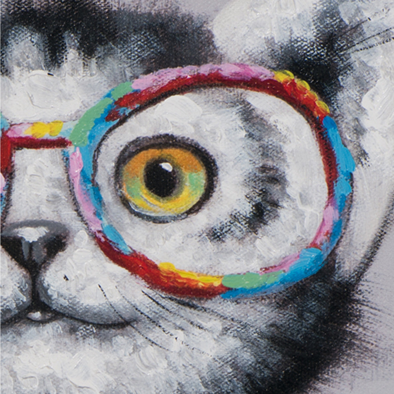 Painting Cat in Colorful Cup