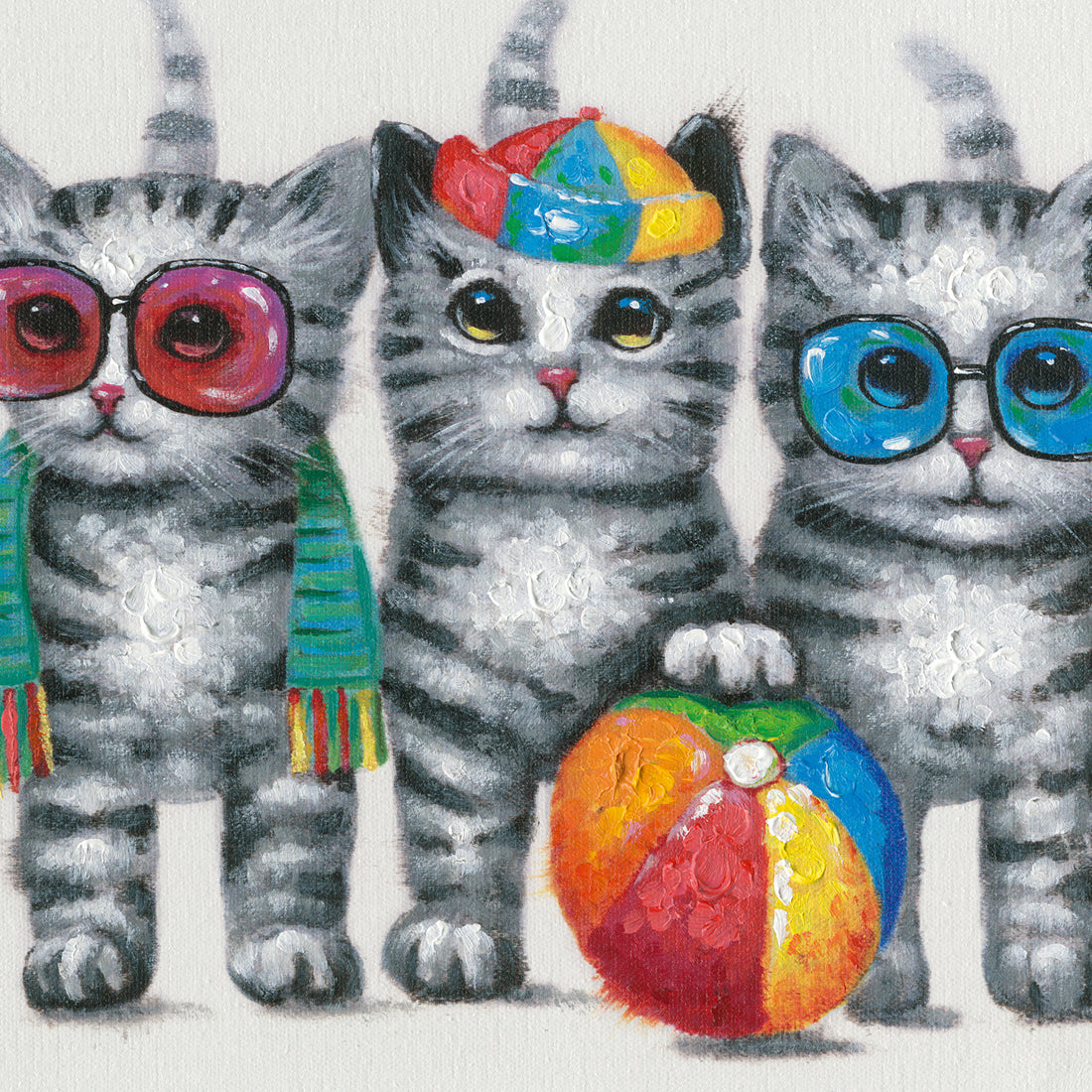 Gemälde Coole Katzen Kids