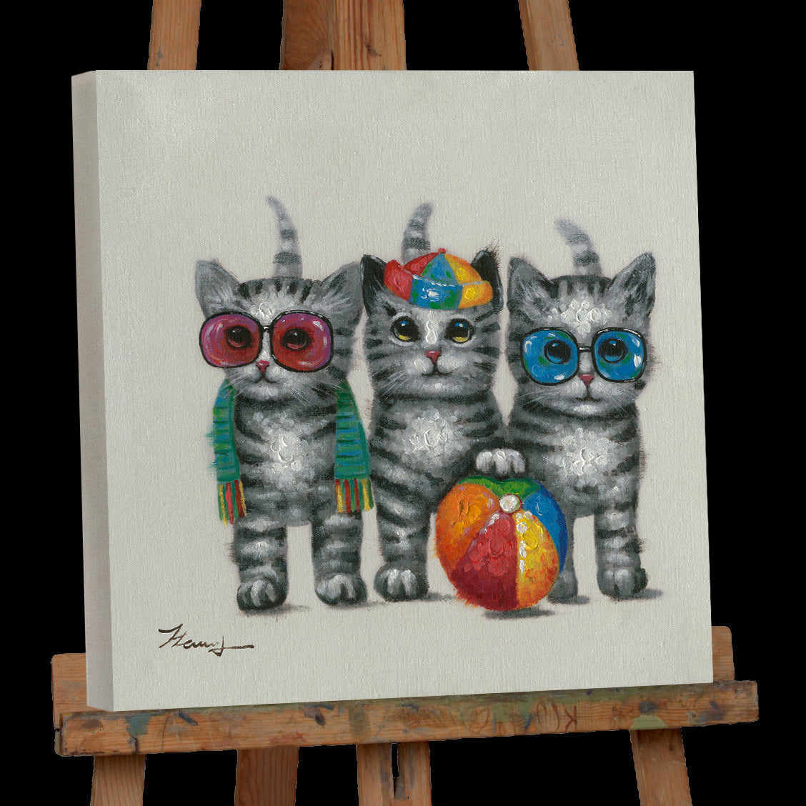 Gemälde Coole Katzen Kids