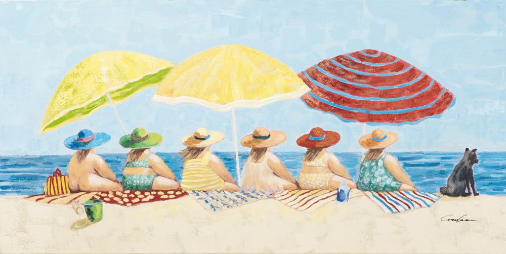 Peinture de femmes sur la plage
