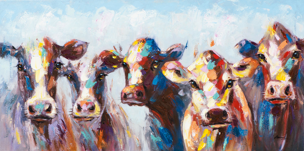 peinture Vaches étonnées